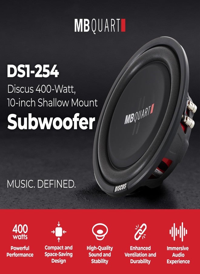 MB Quart DS Inch Shallow Space Saving Slim Subwoofer Car Speakers with Dual Voice Coil for Vehicle Sounds Audio Systems, Black - Image 2